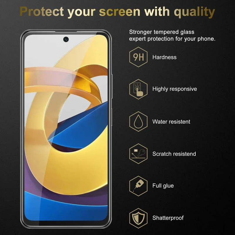 Cadorabo 3x Panzer Folie kompatibel mit Xiaomi POCO M4 PRO 5G - Schutzfolie 3er Pack Gehärtetes (Tempered) Display-Schutzglas in 9H Härte mit 3D Touch Kompatibilität
