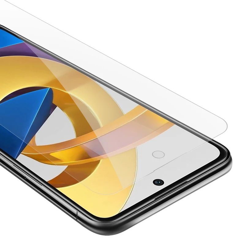 Cadorabo Panzer Folie kompatibel mit Xiaomi POCO M4 PRO 5G - Schutzfolie Gehärtetes (Tempered) Display-Schutzglas in 9H Härte mit 3D Touch Kompatibilität