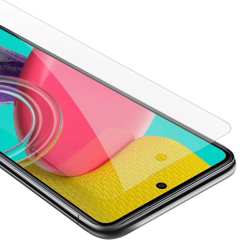 Cadorabo Panzer Folie kompatibel mit Samsung Galaxy M53 5G - Schutzfolie Gehärtetes (Tempered) Display-Schutzglas in 9H Härte mit 3D Touch Kompatibilität