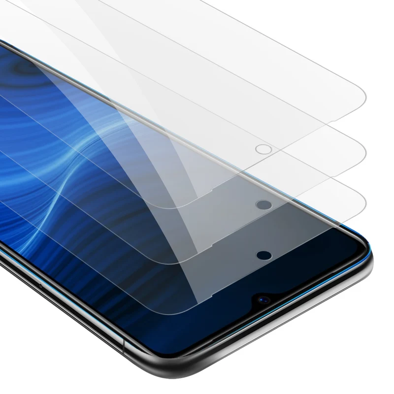 Cadorabo 3x Panzer Folie kompatibel mit Realme X2 PRO / Oppo Reno Ace - Schutzfolie 3er Pack Gehärtetes (Tempered) Display-Schutzglas in 9H Härte mit 3D Touch Kompatibilität