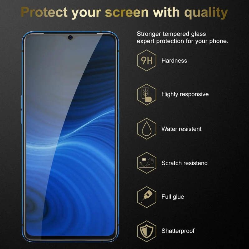 Cadorabo Panzer Folie kompatibel mit Realme X2 PRO / Oppo Reno Ace - Schutzfolie Gehärtetes (Tempered) Display-Schutzglas in 9H Härte mit 3D Touch Kompatibilität