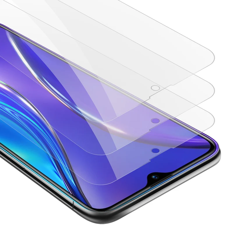 Cadorabo 3x Panzer Folie kompatibel mit Realme X2 / XT / Oppo K5 - Schutzfolie 3er Pack Gehärtetes (Tempered) Display-Schutzglas in 9H Härte mit 3D Touch Kompatibilität