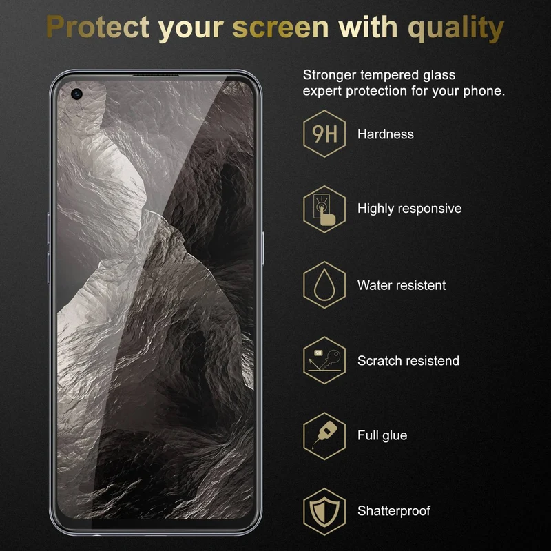 Cadorabo 3x Panzer Folie kompatibel mit Realme GT Master - Schutzfolie 3er Pack Gehärtetes (Tempered) Display-Schutzglas in 9H Härte mit 3D Touch Kompatibilität