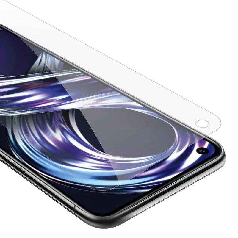 Cadorabo Panzer Folie kompatibel mit Realme 8i / Narzo 50 4G - Schutzfolie Gehärtetes (Tempered) Display-Schutzglas in 9H Härte mit 3D Touch Kompatibilität