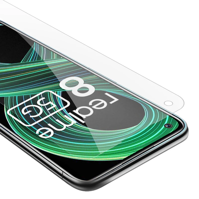 Cadorabo Panzer Folie kompatibel mit Realme 8 5G / V13 / Q3 / Q3i / Narzo 30 5G - Schutzfolie Gehärtetes (Tempered) Display-Schutzglas in 9H Härte mit 3D Touch Kompatibilität