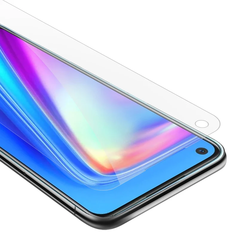 Cadorabo Panzer Folie kompatibel mit Realme 7 5G - Schutzfolie Gehärtetes (Tempered) Display-Schutzglas in 9H Härte mit 3D Touch Kompatibilität