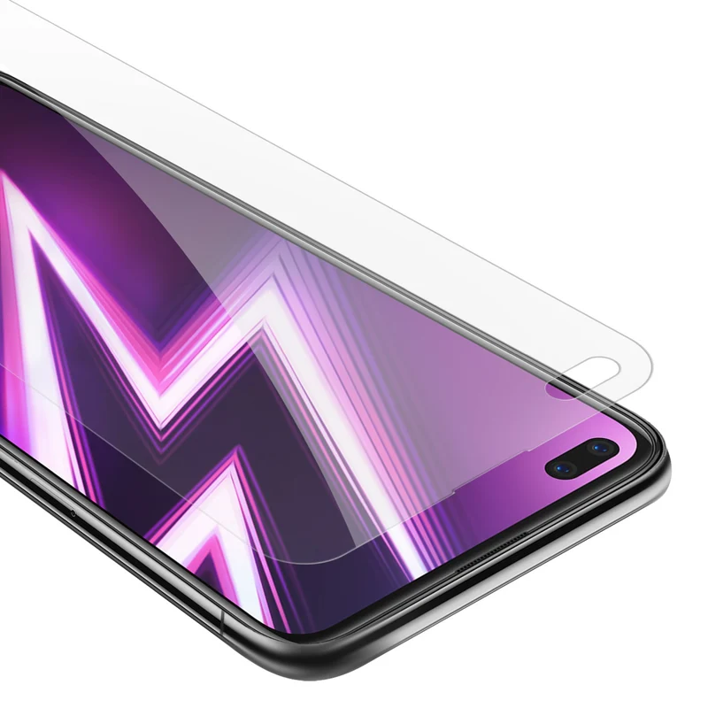 Cadorabo Panzer Folie kompatibel mit Realme 6 PRO - Schutzfolie Gehärtetes (Tempered) Display-Schutzglas in 9H Härte mit 3D Touch Kompatibilität