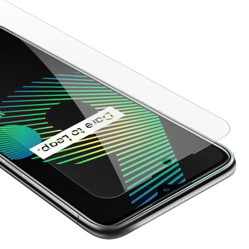 Cadorabo Panzer Folie kompatibel mit Realme 5 / 5i / 6i / C3 - Schutzfolie Gehärtetes (Tempered) Display-Schutzglas in 9H Härte mit 3D Touch Kompatibilität