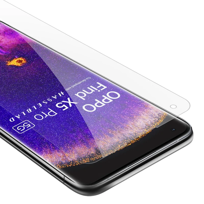Cadorabo Panzer Folie kompatibel mit Oppo FIND X5 PRO - Schutzfolie Gehärtetes (Tempered) Display-Schutzglas in 9H Härte mit 3D Touch Kompatibilität