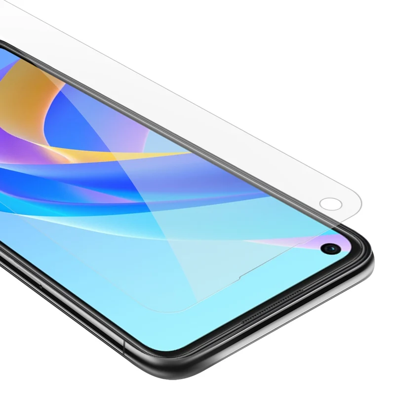 Cadorabo Panzer Folie kompatibel mit Oppo A36 / A76 / A96 4G / K10 4G / Realme 9i - Schutzfolie Gehärtetes (Tempered) Display-Schutzglas in 9H Härte mit 3D Touch Kompatibilität