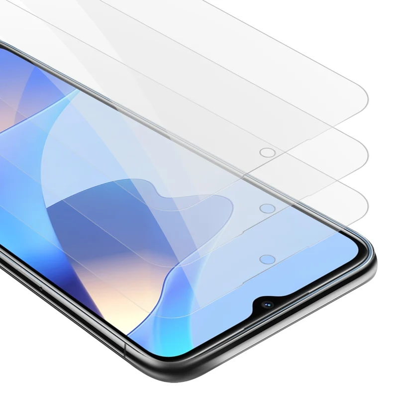 Cadorabo 3x Panzer Folie kompatibel mit Oppo A16s / A54s - Schutzfolie 3er Pack Gehärtetes (Tempered) Display-Schutzglas in 9H Härte mit 3D Touch Kompatibilität