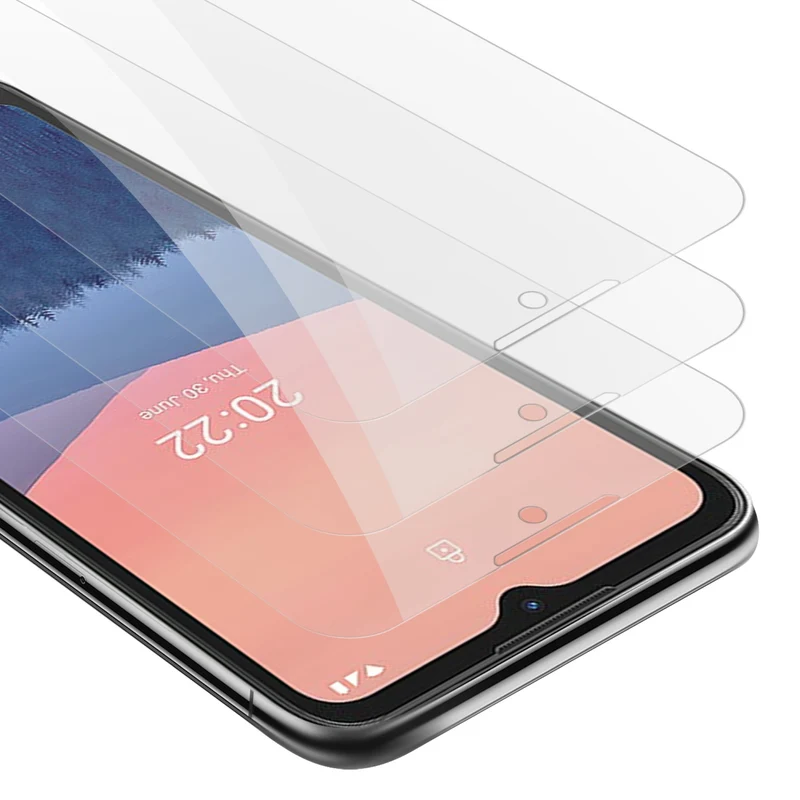 Cadorabo 3x Panzer Folie kompatibel mit Nokia C21 - Schutzfolie 3er Pack Gehärtetes (Tempered) Display-Schutzglas in 9H Härte mit 3D Touch Kompatibilität