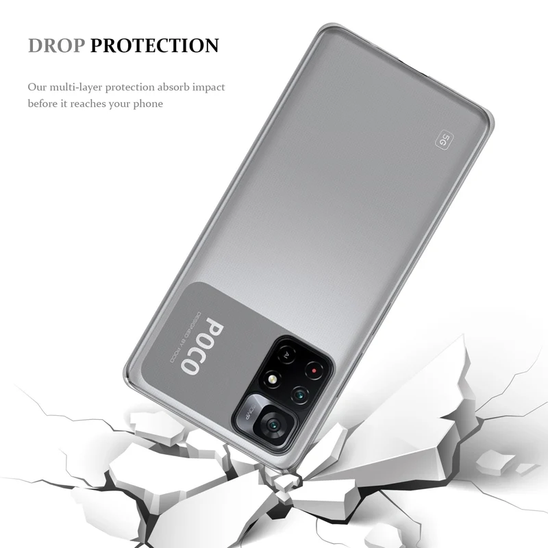 Cadorabo Hülle kompatibel mit Xiaomi POCO M4 PRO 5G Schutzhülle aus flexiblem TPU Silikon