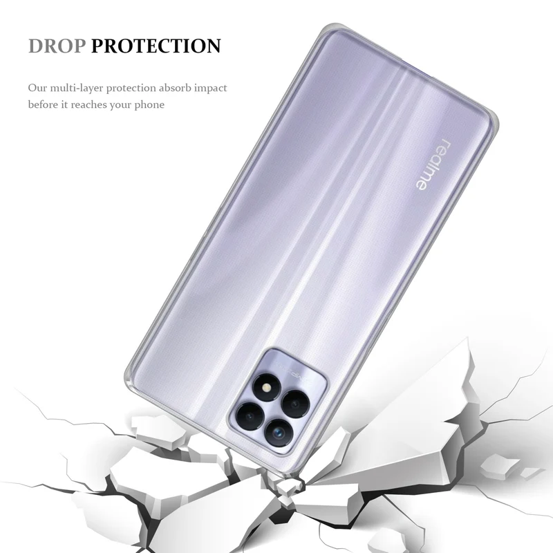 Cadorabo Hülle kompatibel mit Realme 8i / Narzo 50 4G Schutzhülle aus flexiblem TPU Silikon