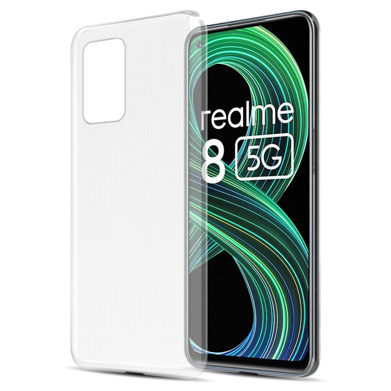 Cadorabo Hülle kompatibel mit Realme 8 5G / V13 / Q3 / Q3i / Narzo 30 5G Schutzhülle aus flexiblem TPU Silikon