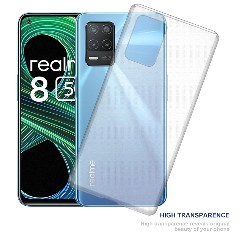 Cadorabo Hülle kompatibel mit Realme 8 5G / V13 / Q3 / Q3i / Narzo 30 5G Schutzhülle aus flexiblem TPU Silikon