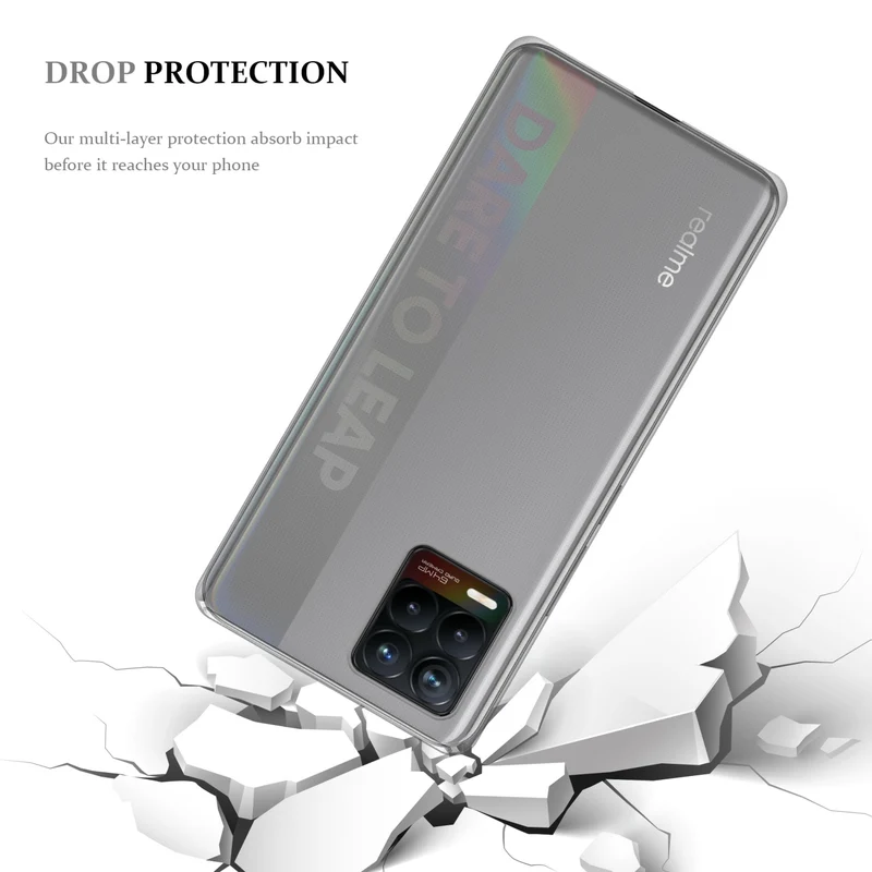 Cadorabo Hülle kompatibel mit Realme 8 4G / 8 PRO Schutzhülle aus flexiblem TPU Silikon