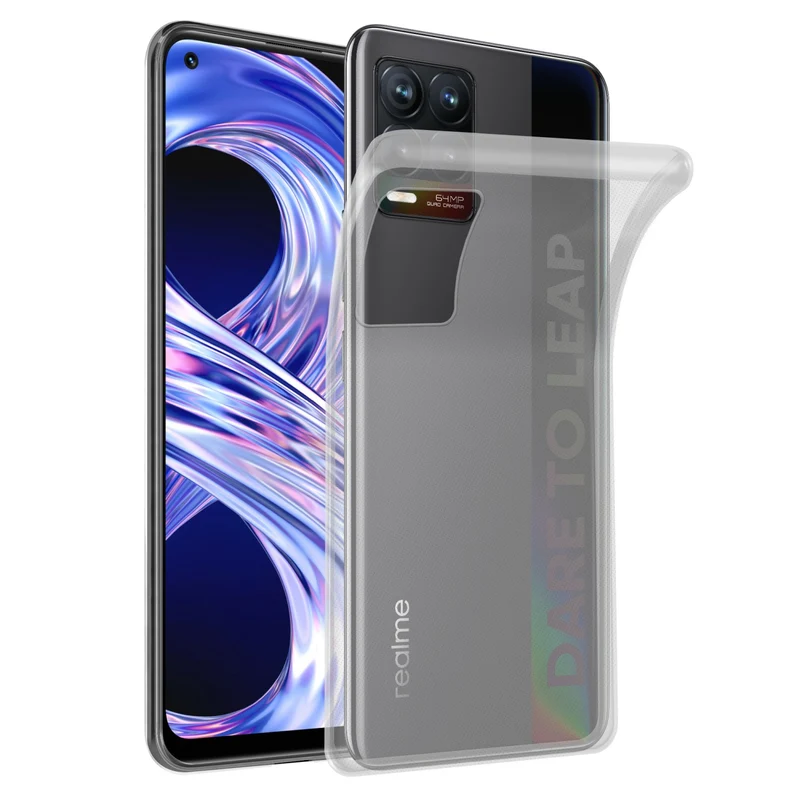 Cadorabo Hülle kompatibel mit Realme 8 4G / 8 PRO Schutzhülle aus flexiblem TPU Silikon