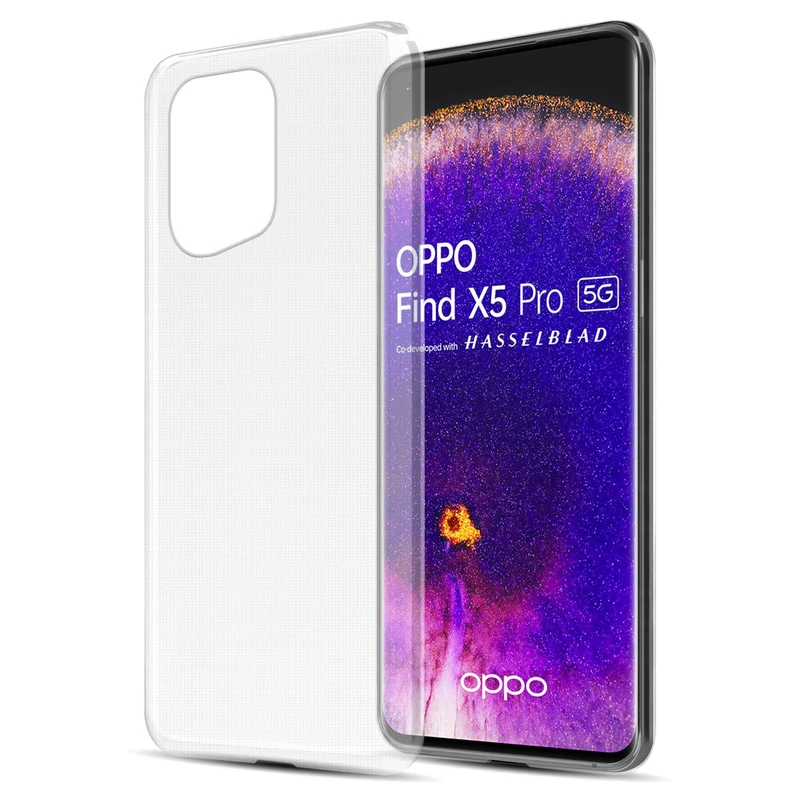 Cadorabo Hülle kompatibel mit Oppo FIND X5 PRO Schutzhülle aus flexiblem TPU Silikon