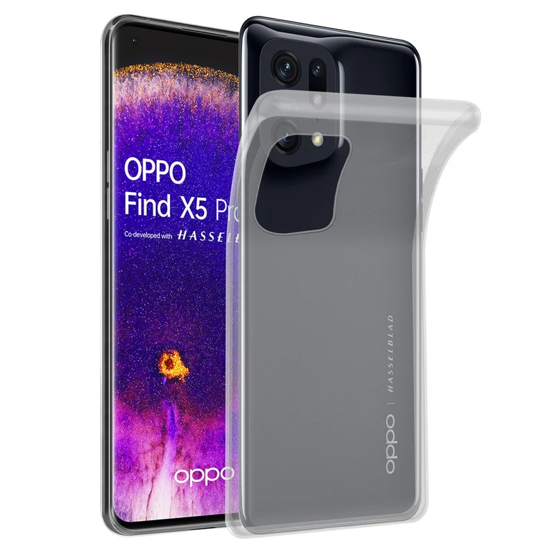 Cadorabo Hülle kompatibel mit Oppo FIND X5 PRO Schutzhülle aus flexiblem TPU Silikon