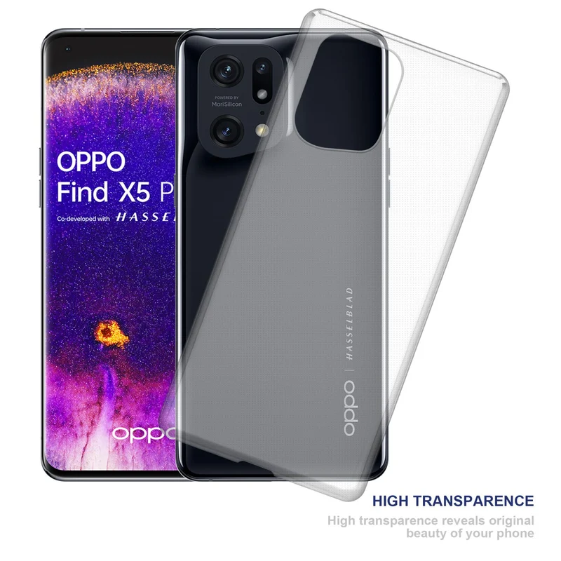 Cadorabo Hülle kompatibel mit Oppo FIND X5 PRO Schutzhülle aus flexiblem TPU Silikon