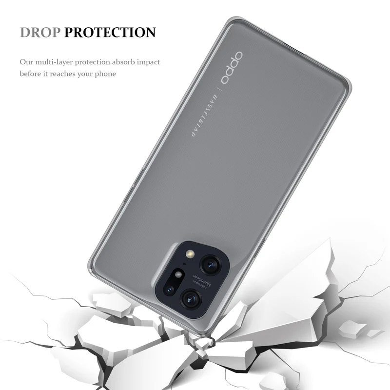 Cadorabo Hülle kompatibel mit Oppo FIND X5 PRO Schutzhülle aus flexiblem TPU Silikon