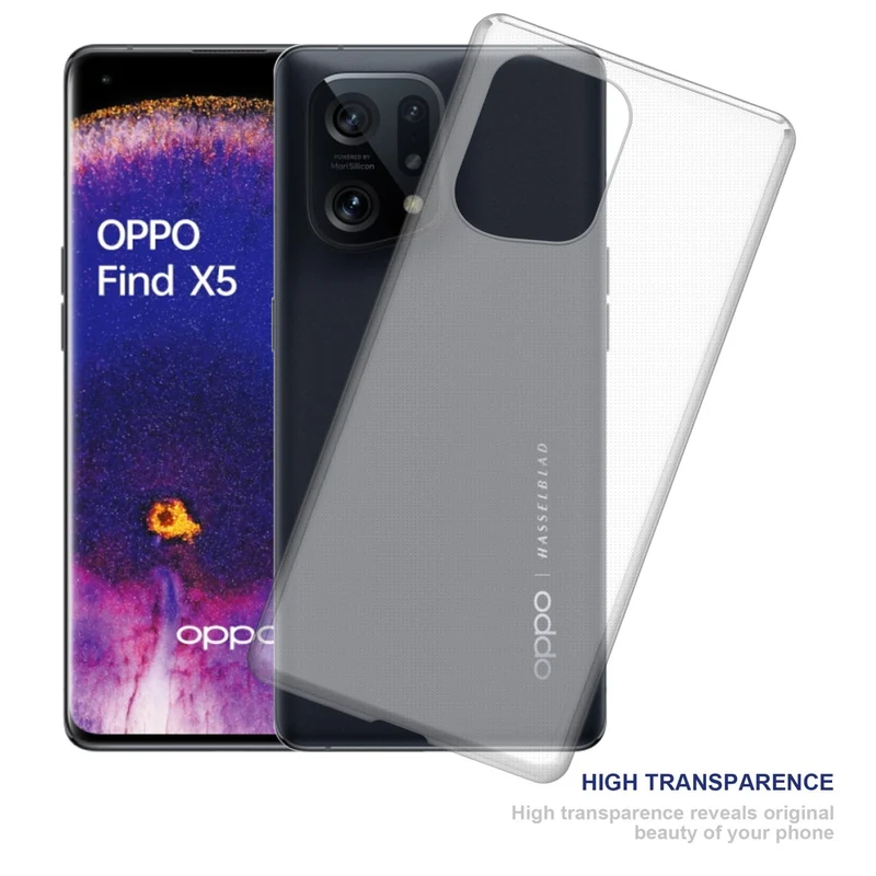 Cadorabo Hülle kompatibel mit Oppo FIND X5 Schutzhülle aus flexiblem TPU Silikon