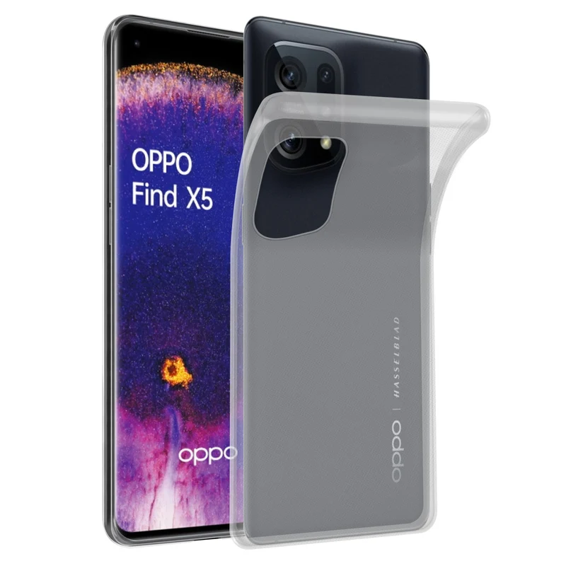 Cadorabo Hülle kompatibel mit Oppo FIND X5 Schutzhülle aus flexiblem TPU Silikon