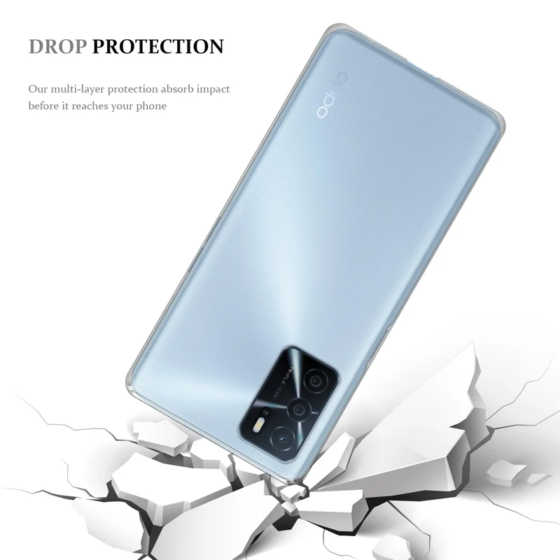 Cadorabo Hülle kompatibel mit Oppo A16s / A54s Schutzhülle aus flexiblem TPU Silikon