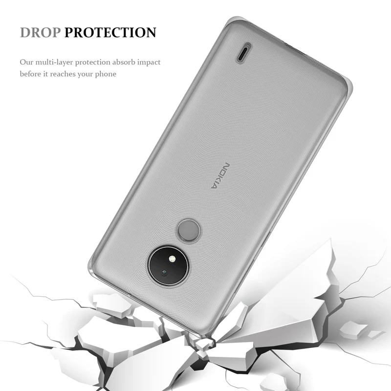 Cadorabo Hülle kompatibel mit Nokia C21 Schutzhülle aus flexiblem TPU Silikon