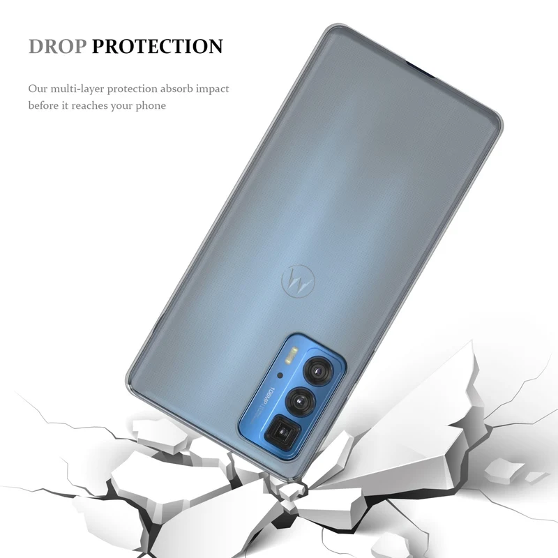 Cadorabo Hülle kompatibel mit Motorola EDGE 20 PRO / EDGE S PRO Schutzhülle aus flexiblem TPU Silikon