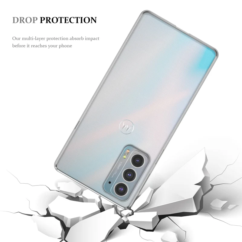 Cadorabo Hülle kompatibel mit Motorola EDGE 20 Schutzhülle aus flexiblem TPU Silikon