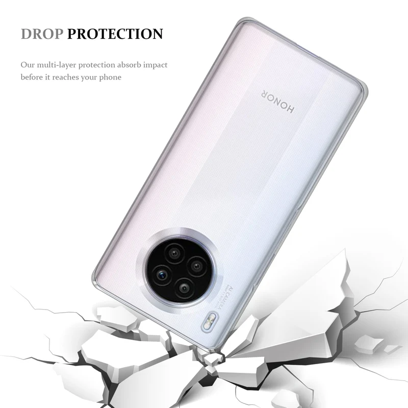 Cadorabo Hülle kompatibel mit Honor 50 LITE Schutzhülle aus flexiblem TPU Silikon