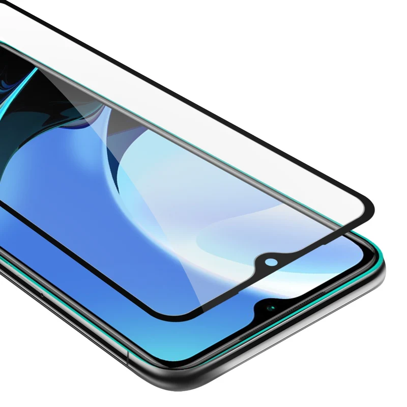 Cadorabo Vollbild Panzer Folie kompatibel mit Xiaomi RedMi 9T / POCO M3 - Schutzfolie Gehärtetes (Tempered) Display-Schutzglas in 9H Härte mit 3D Touch