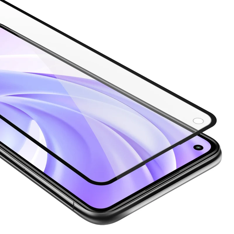 Cadorabo Vollbild Panzer Folie kompatibel mit Xiaomi Mi 11 LITE (4G / 5G) / 11 LITE NE - Schutzfolie Gehärtetes (Tempered) Display-Schutzglas in 9H Härte mit 3D Touch