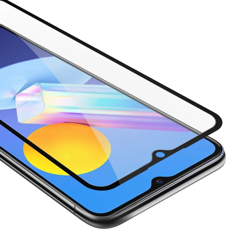 Cadorabo Vollbild Panzer Folie kompatibel mit Vivo Y52 5G / Y72 5G - Schutzfolie Gehärtetes (Tempered) Display-Schutzglas in 9H Härte mit 3D Touch