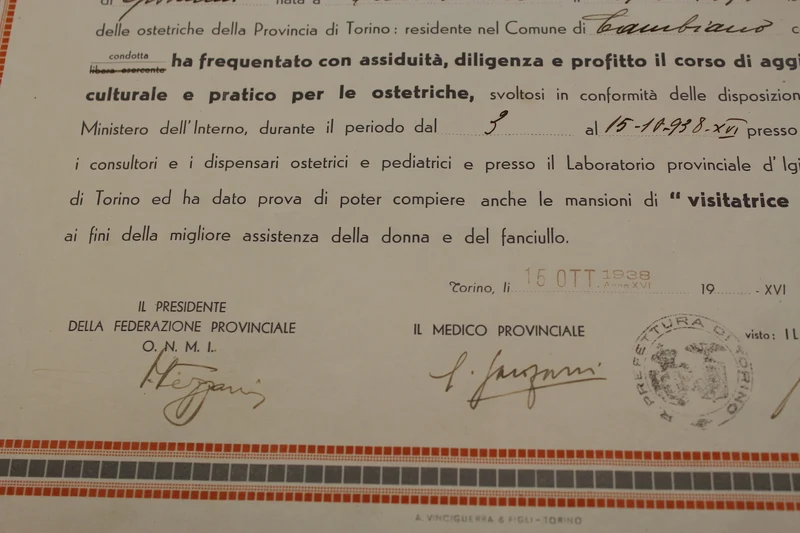 ONMI-Zertifikat – 1939