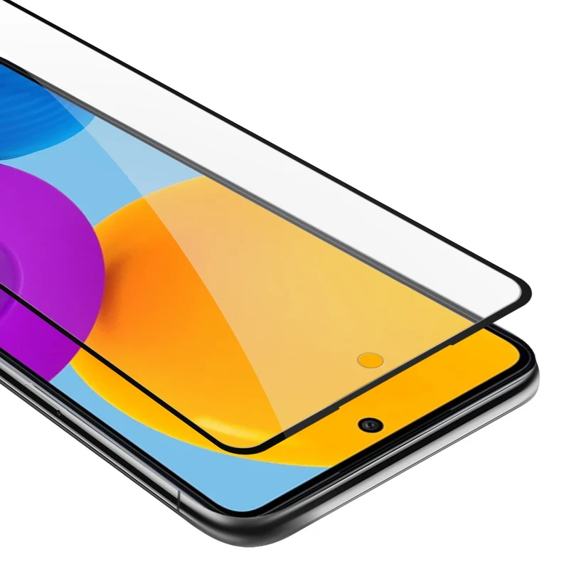 Cadorabo Vollbild Panzer Folie kompatibel mit Samsung Galaxy M52 5G - Schutzfolie Gehärtetes (Tempered) Display-Schutzglas in 9H Härte mit 3D Touch
