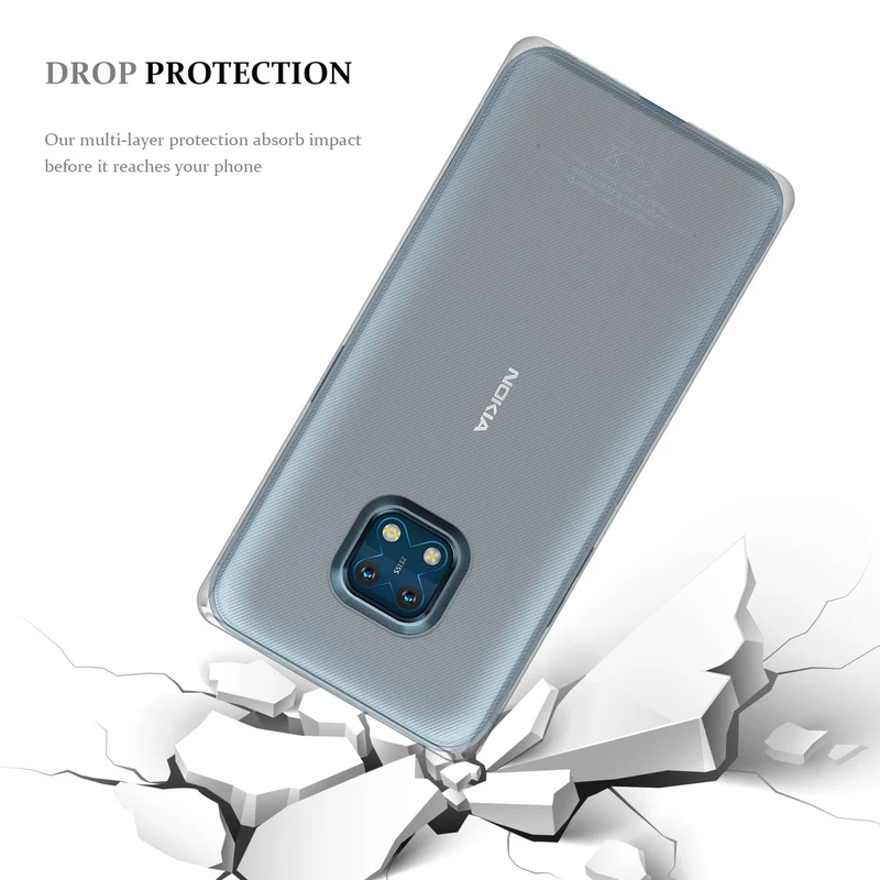 Cadorabo Hülle kompatibel mit Nokia XR20 Schutzhülle aus flexiblem TPU Silikon