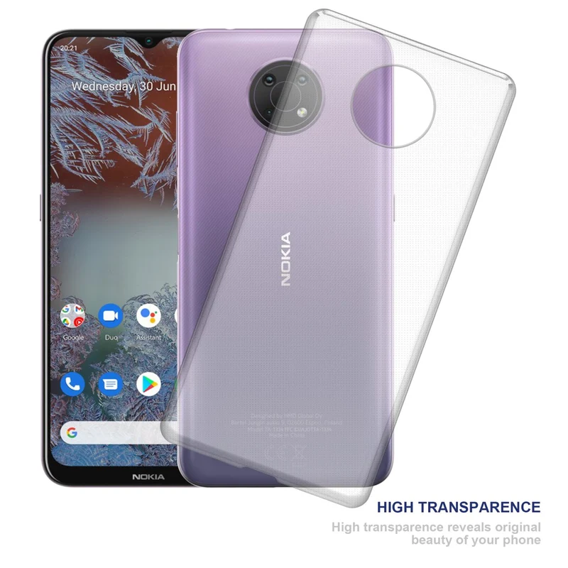 Cadorabo Hülle kompatibel mit Nokia G10 / G20 Schutzhülle aus flexiblem TPU Silikon