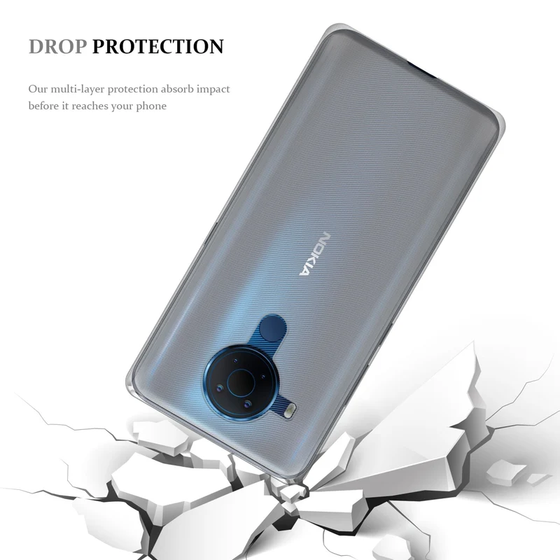 Cadorabo Hülle kompatibel mit Nokia 5,4 Schutzhülle aus flexiblem TPU Silikon