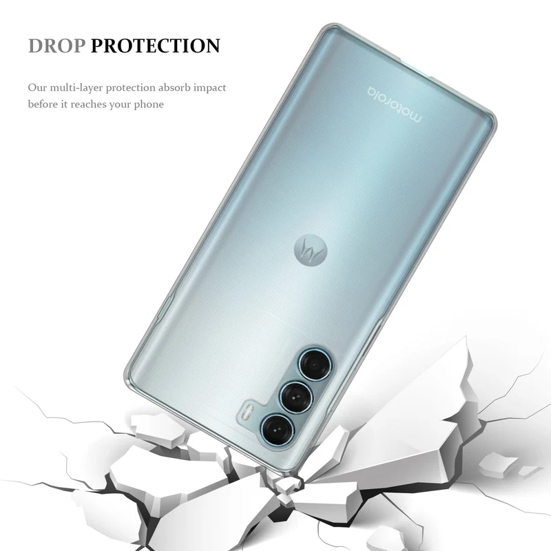 Cadorabo Hülle kompatibel mit Motorola MOTO G200 5G Schutzhülle aus flexiblem TPU Silikon