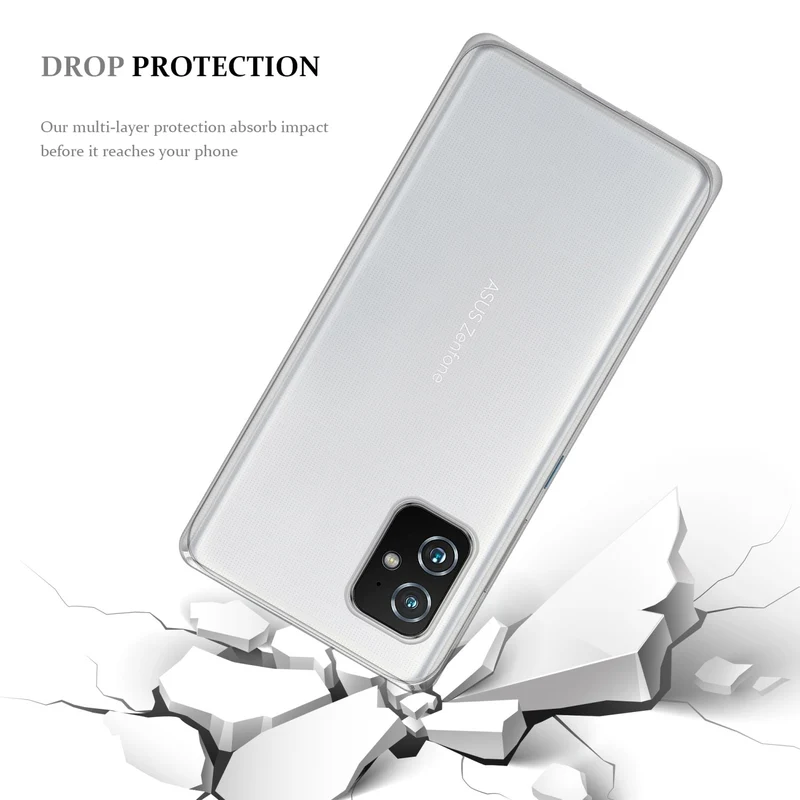 Cadorabo Hülle kompatibel mit Asus ZenFone 8 Schutzhülle aus flexiblem TPU Silikon