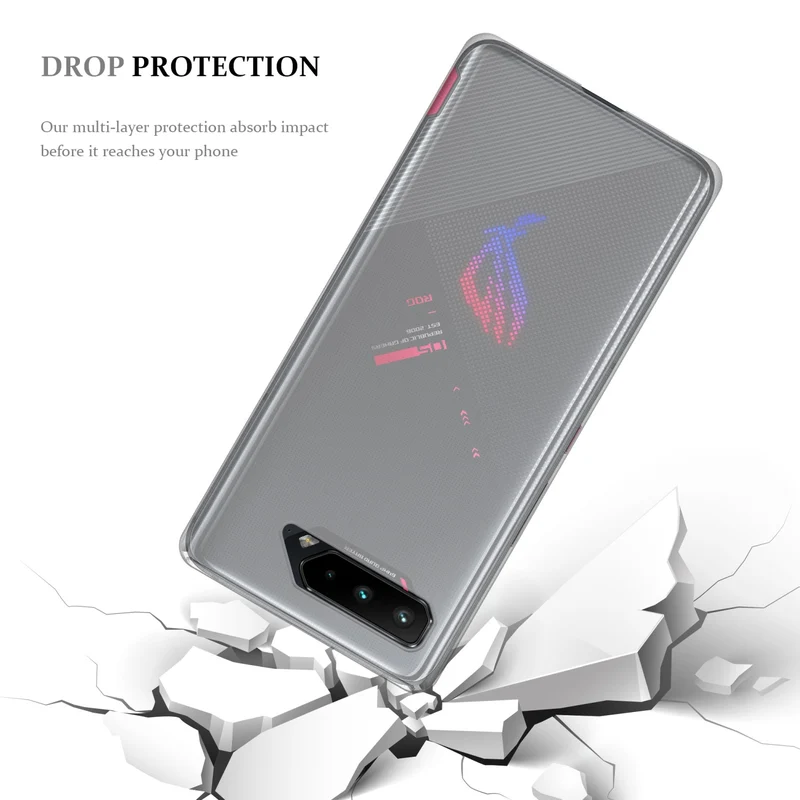 Cadorabo Hülle kompatibel mit Asus ROG Phone 5 Schutzhülle aus flexiblem TPU Silikon