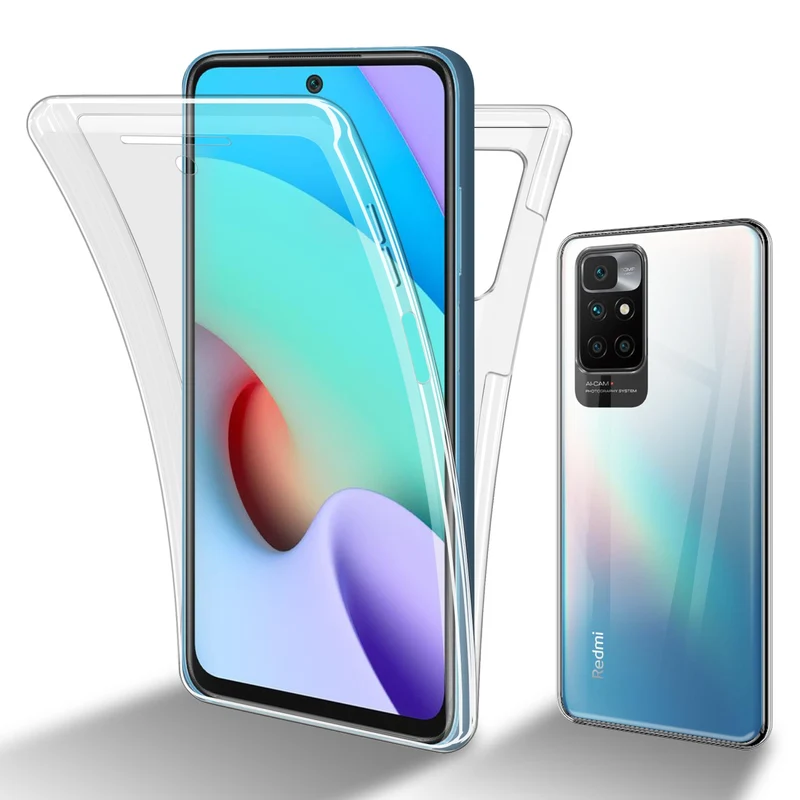 Cadorabo Hülle kompatibel mit Xiaomi RedMi 10 360? Full Body Schutzhülle - Front- und Rückenschutz, Rundumschutz mit Displayschutz