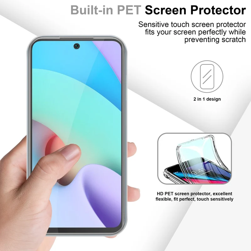 Cadorabo Hülle kompatibel mit Xiaomi RedMi 10 360? Full Body Schutzhülle - Front- und Rückenschutz, Rundumschutz mit Displayschutz