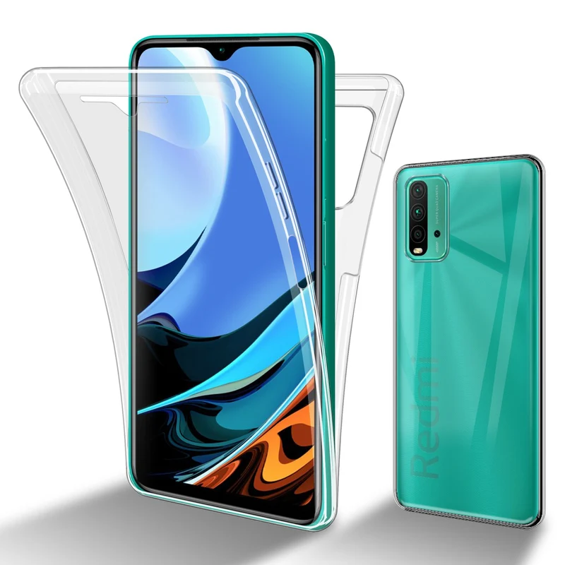 Cadorabo Hülle kompatibel mit Xiaomi RedMi 9T 360? Full Body Schutzhülle - Front- und Rückenschutz, Rundumschutz mit Displayschutz