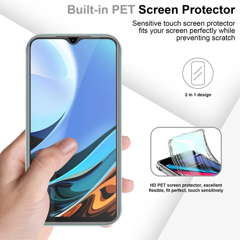 Cadorabo Hülle kompatibel mit Xiaomi RedMi 9T 360? Full Body Schutzhülle - Front- und Rückenschutz, Rundumschutz mit Displayschutz