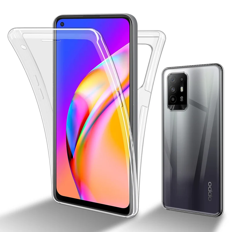 Cadorabo Hülle kompatibel mit Oppo A94 5G 360? Full Body Schutzhülle - Front- und Rückenschutz, Rundumschutz mit Displayschutz