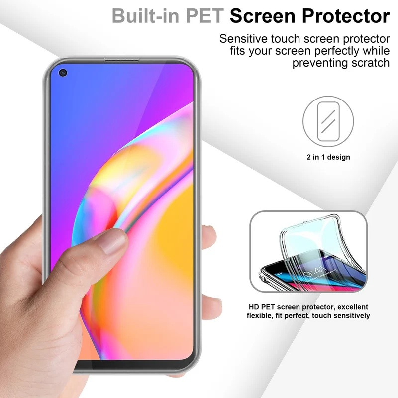 Cadorabo Hülle kompatibel mit Oppo A94 5G 360? Full Body Schutzhülle - Front- und Rückenschutz, Rundumschutz mit Displayschutz